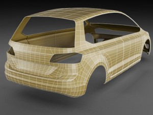 vw golf sportsvan 2014 Modelo 3D