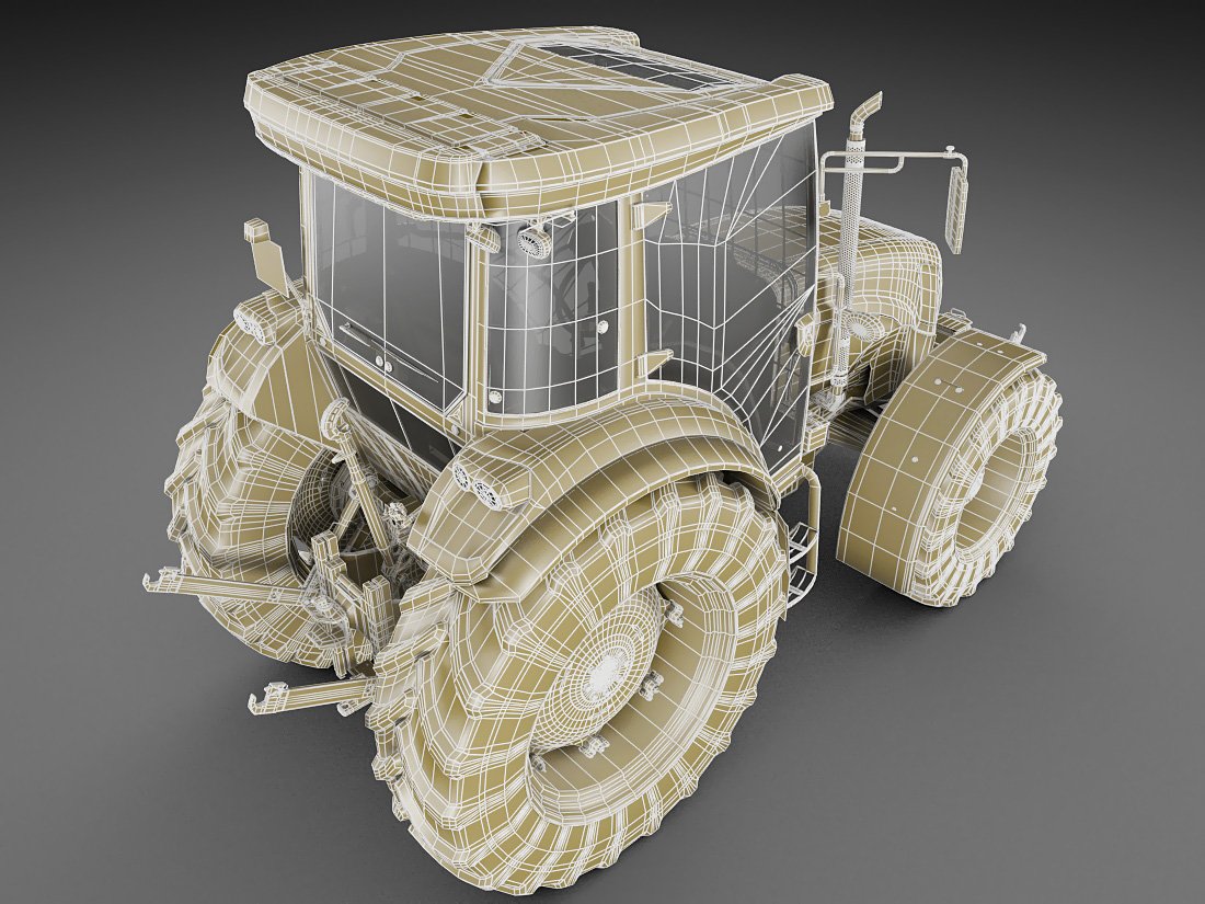 Трактор 3d модель