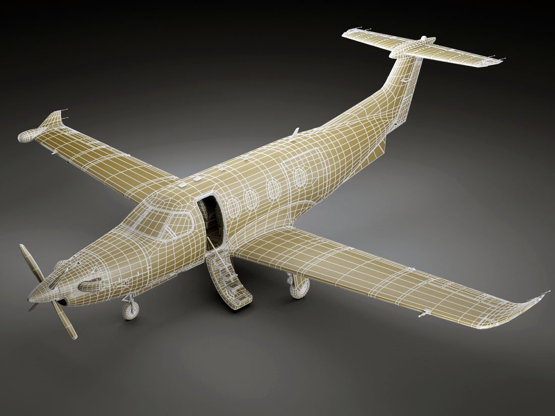 Pilatus PC12 NG 3D Model in Commercial 3DExport