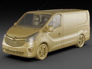 opel vauxhall vivaro 2015 Modello 3D