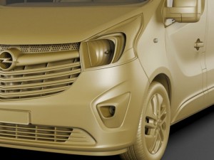 opel vauxhall vivaro 2015 Modello 3D