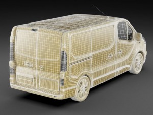 opel vauxhall vivaro 2015 Modello 3D