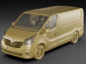 renault trafic 2015 panel van 3D Модель