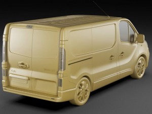 renault trafic 2015 panel van 3D Модель