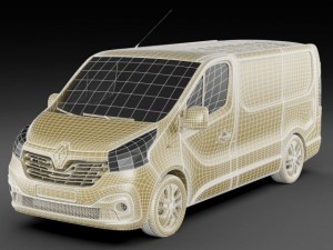 renault trafic 2015 panel van 3D Модель