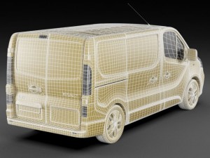 renault trafic 2015 panel van 3D Модель