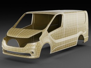 renault trafic 2015 panel van 3D Модель