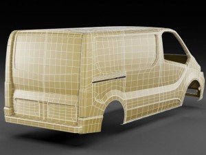 renault trafic 2015 panel van 3D Модель