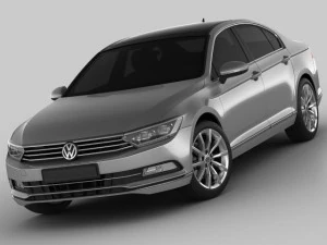 vw passat 2015 року 3D Модель