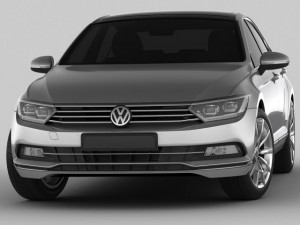 vw passat 2015 3D Model