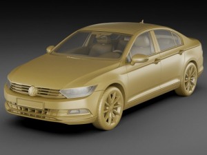 vw passat 2015 3D Model