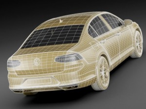 vw passat 2015 3D Model