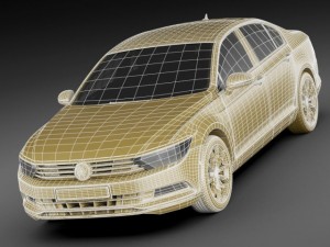 vw passat 2015 3D Model