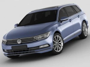 vw passat variant 2015 3D Model