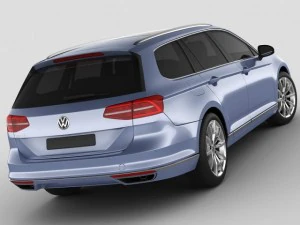 vw passat variant 2015 3D Model