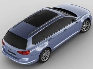 vw passat variant 2015 3D Model