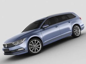 vw passat variant 2015 3D Model