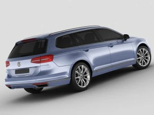 vw passat variant 2015 3D Model