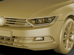 vw passat variant 2015 3D Model