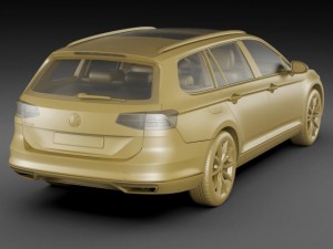 vw passat variant 2015 3Dモデル