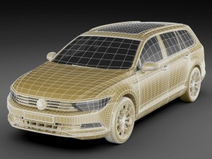 vw passat variant 2015 3Dモデル