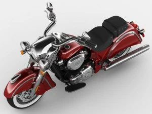 indian chief classic motorcycle 3D Model