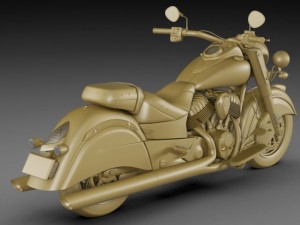 indian chief classic motorcycle 3D Model