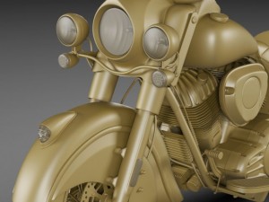 indian chief classic motorcycle 3D Model