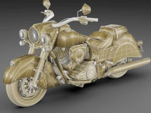 indian chief classic motorcycle 3D Model