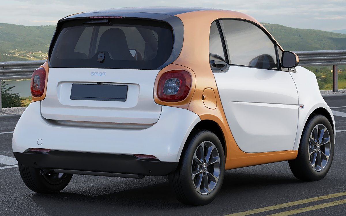 smart fortwo 2015 3D Модель in Компактные 3DExport