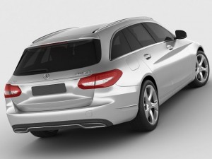 mercedes c class estate 2014 avantgarde 3D Model
