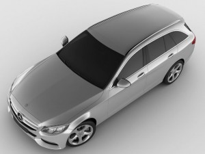 mercedes c class estate 2014 avantgarde 3D Model