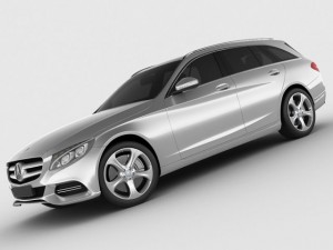 mercedes c class estate 2014 avantgarde 3D Model