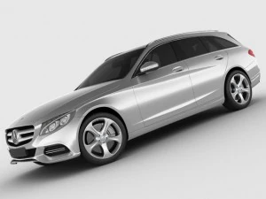 mercedes c class estate 2014 avantgarde 3D Model