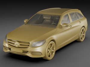 mercedes c class estate 2014 avantgarde 3D Model