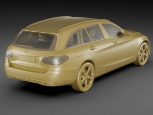 mercedes c class estate 2014 avantgarde 3D Model