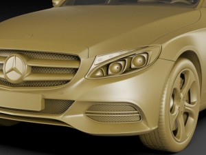 mercedes c class estate 2014 avantgarde 3D Model
