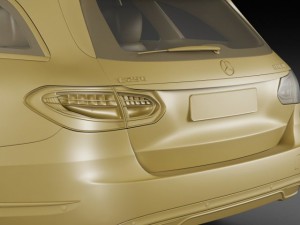 mercedes c class estate 2014 avantgarde 3D Model