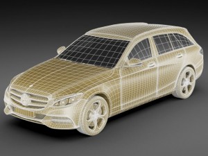 mercedes c class estate 2014 avantgarde 3D Model