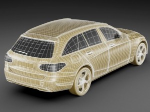 mercedes c class estate 2014 avantgarde 3D Model