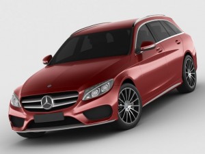 mercedes c class estate 2014 amg package 3D Model