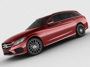 mercedes c class estate 2014 amg package 3D Model
