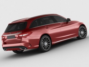 mercedes c class estate 2014 amg package 3D Model