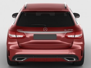 mercedes c class estate 2014 amg package 3D Model