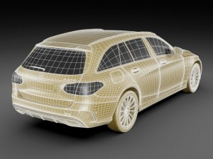 mercedes c class estate 2014 amg package 3D Model
