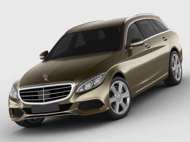 mercedes c class estate 2014 exclusive 3D Model .c4d .max .obj .3ds .fbx .stl .blend 