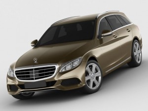 mercedes c class estate 2014 exclusive 3D Модель