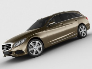 mercedes c class estate 2014 exclusive 3D Model