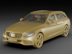 mercedes c class estate 2014 exclusive 3D Model