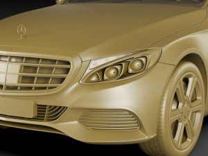 mercedes c class estate 2014 exclusive 3D Model